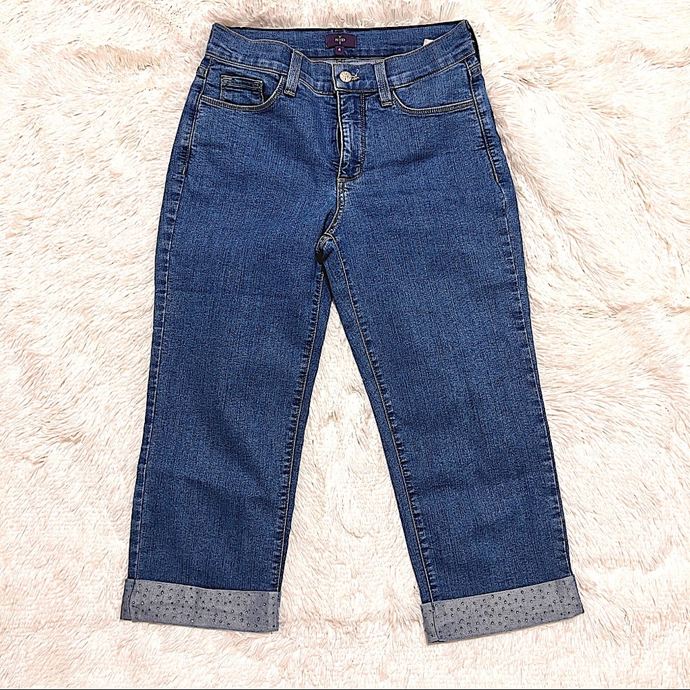 NYDJ Denim Capri w/ Bling Cuffs